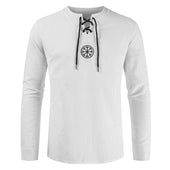 Herren Langarm-T-Shirt mit Schnürung-Bombardina.de