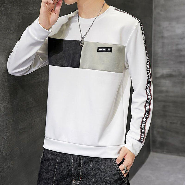 Herren Langarm-T-Shirt mit Aufschriften-Bombardina.de