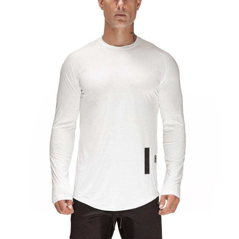 Einfarbiges Herren-T-Shirt mit langen Ärmeln-Bombardina.de