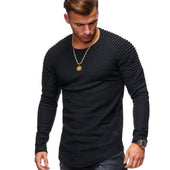 Herren Langarm-T-Shirt mit Naht-Bombardina.de