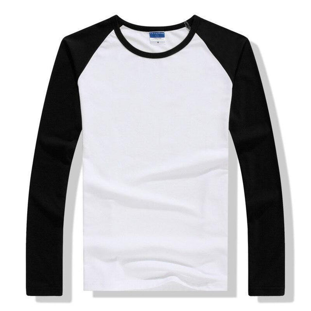 Zweifarbiges Langarm-T-Shirt für Herren-Bombardina.de
