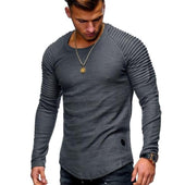 Herren Langarm-T-Shirt mit Naht-Bombardina.de