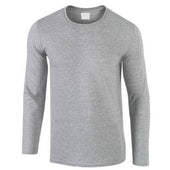Einfarbiges Herren-T-Shirt mit langen Ärmeln-Bombardina.de