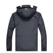 Herren Regenjacke mit Patch-Bombardina.de
