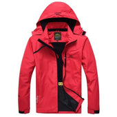 Herren Regenjacke mit Patch-Bombardina.de