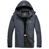 Herren Regenjacke mit Patch-Bombardina.de