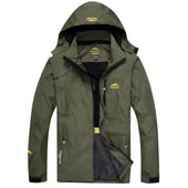 Herren Regenjacke mit Patch-Bombardina.de