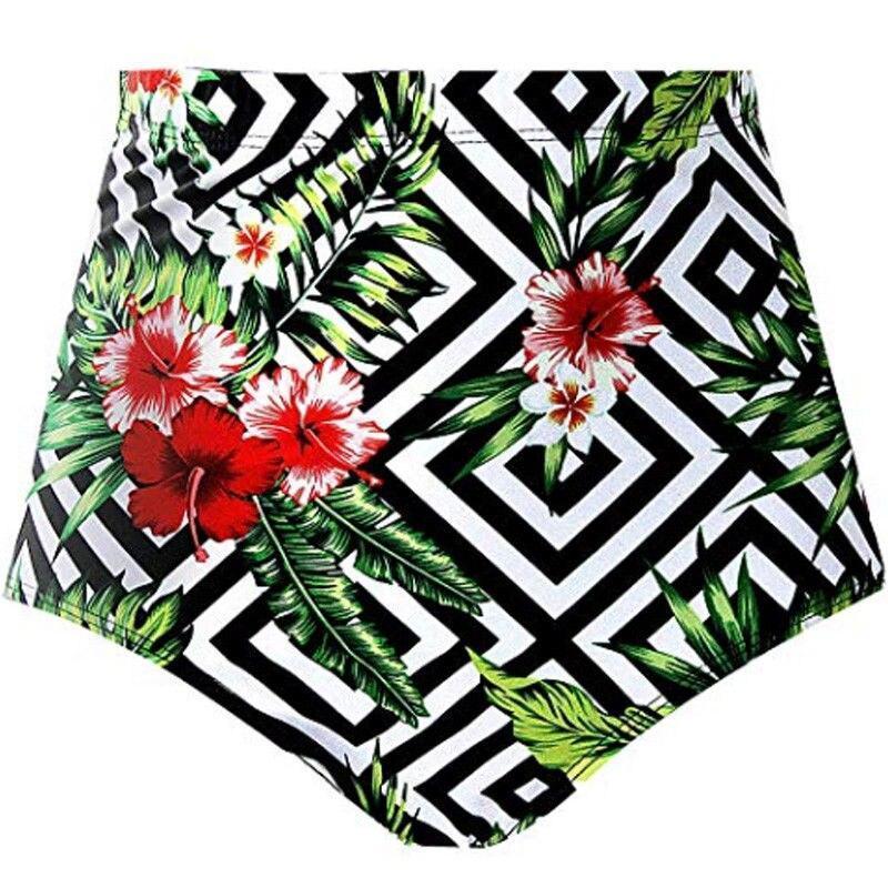 Geblümte Bikinihose mit hoher Taille-Bombardina.de
