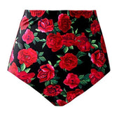 Geblümte Bikinihose mit hoher Taille-Bombardina.de