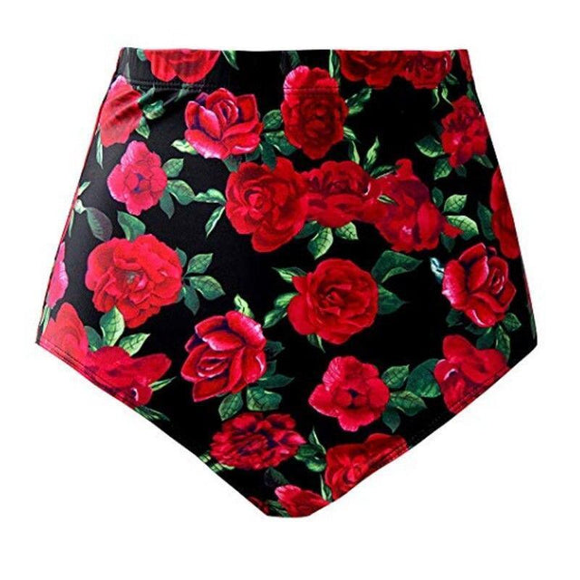 Geblümte Bikinihose mit hoher Taille-Bombardina.de