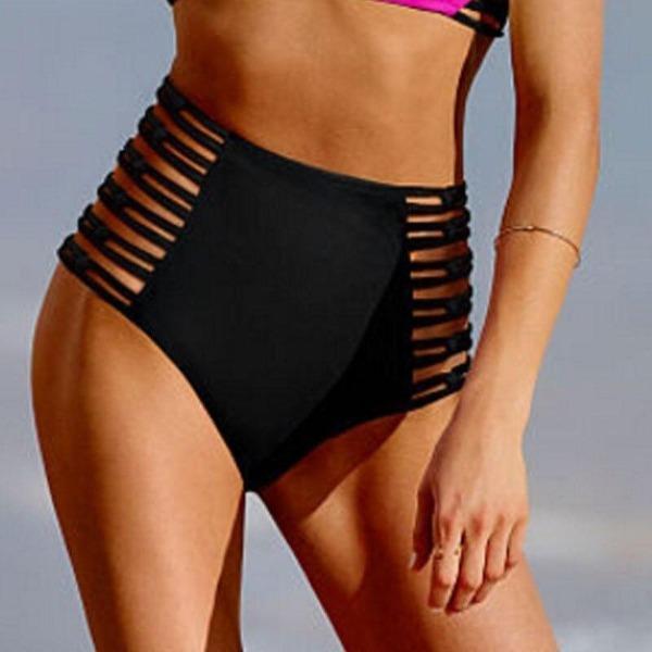 Bikinihöschen mit hoher Taille und Streifen-Bombardina.de