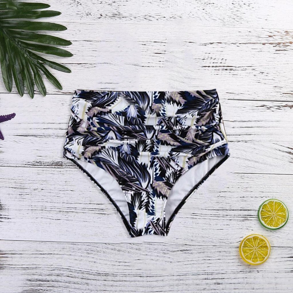 Hoch taillierte Bikinihose mit Blumenmotiv-Bombardina.de