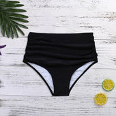 Hoch taillierte Bikinihose mit Blumenmotiv-Bombardina.de
