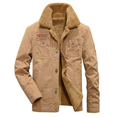 Herren Jeansjacke mit braunem Futter-Bombardina.de