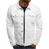 Einfarbige Jeansjacke für Herren-Bombardina.de