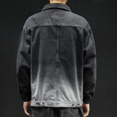 Herrenjeansjacke mit Ombre-Bombardina.de-Motiv