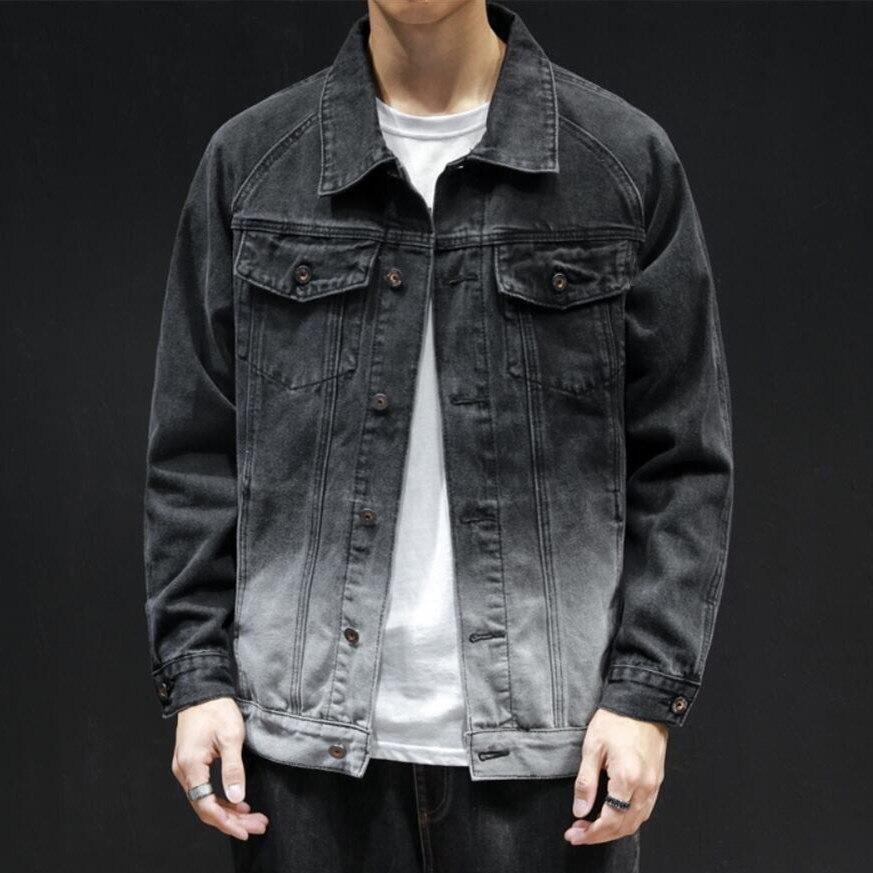 Herrenjeansjacke mit Ombre-Bombardina.de-Motiv