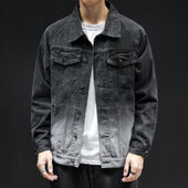 Herrenjeansjacke mit Ombre-Bombardina.de-Motiv