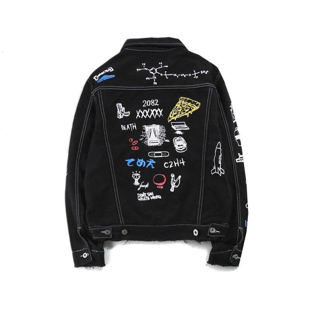 Herren Jeansjacke mit Aufdruck-Bombardina.de
