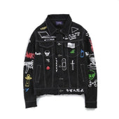 Herren Jeansjacke mit Aufdruck-Bombardina.de