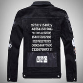 Herren Jeansjacke mit Patches an den Ärmeln-Bombardina.de