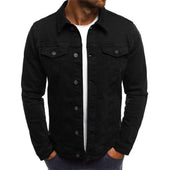 Einfarbige Jeansjacke für Herren-Bombardina.de
