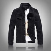 Einfarbige Jeansjacke für Herren-Bombardina.de