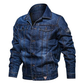 Herren Jeansjacke mit Patches-Bombardina.de