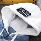 Herren Jeansjacke aus kombinierten Materialien-Bombardina.de