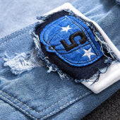 Herren Jeansjacke aus kombinierten Materialien-Bombardina.de