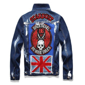 Herren Jeansjacke mit Patches-Bombardina.de