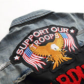 Herren Jeansjacke mit Patches-Bombardina.de