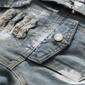 Herren Jeansjacke mit Patches-Bombardina.de