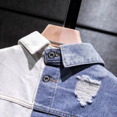 Zweifarbige Jeansjacke für Herren-Bombardina.de