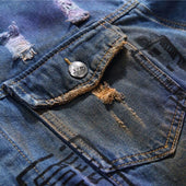 Herren Jeansjacke mit Aufdruck-Bombardina.de