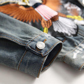 Herren Jeansjacke mit Patches-Bombardina.de