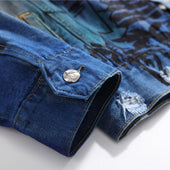 Herren Jeansjacke mit Aufdruck-Bombardina.de