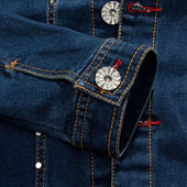 Herren Jeansjacke mit Patches-Bombardina.de