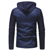 Herren Jeansjacke aus kombinierten Materialien-Bombardina.de
