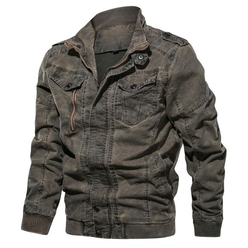 Herren Jeansjacke mit Stehkragen-Bombardina.de