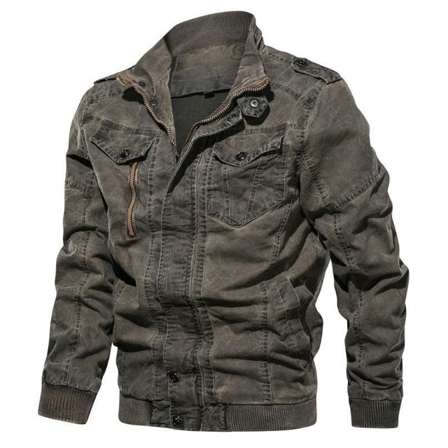 Herren Jeansjacke mit Stehkragen-Bombardina.de