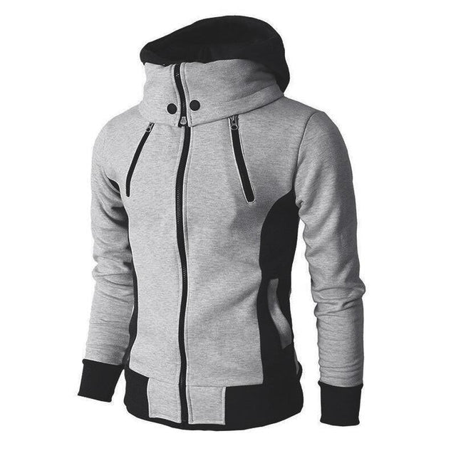 Herren-Übergangsjacke mit schwarzen Einsätzen-Bombardina.de