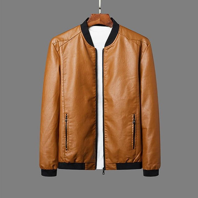 Herren Lederjacke mit geradem Schnitt-Bombardina.de