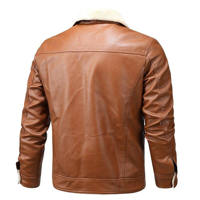 Isolierte Herren-Lederjacke-Bombardina.de