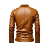 Herrenlederjacke mit tailliertem Schnitt-Bombardina.de