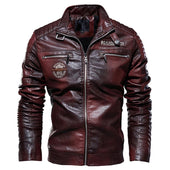 Herren Lederjacke mit Patches-Bombardina.de
