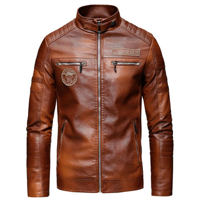 Herren Lederjacke mit Patches-Bombardina.de