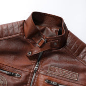 Herren Lederjacke mit Patches-Bombardina.de