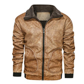 Isolierte Herren-Lederjacke-Bombardina.de