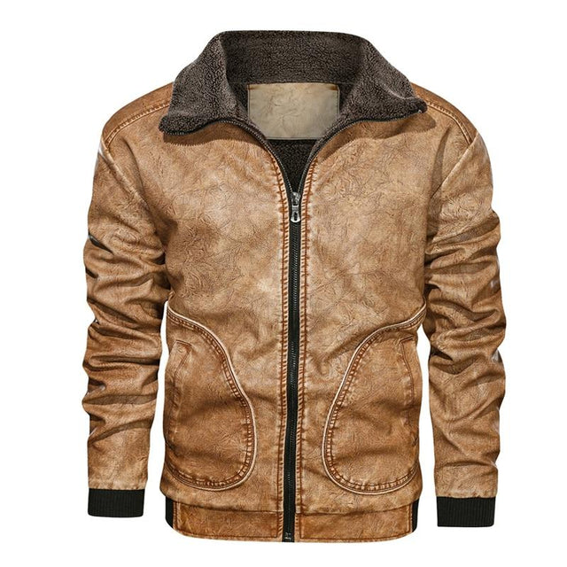 Isolierte Herren-Lederjacke-Bombardina.de